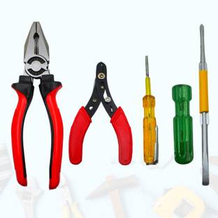 EXGMYT (CODE-01) 8"inch Combination Plier with Wire Cutter,Line Tester,2in1 Screwdriver Lineman Plier