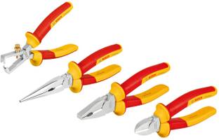 BOSCH VDE Pliers Set (4-Piece), combination, cutter, long nose, wire stripper Combination Snap Ring Plier