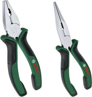 BOSCH 2-Piece Pliers Set - Features Combination & Long-Nose Pliers Combination Snap Ring Plier