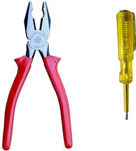 TAPARIA 1621-8 inch cutting plier heavy duty and analog tester pack of 2 Lineman Plier