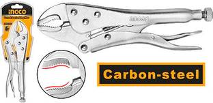INGCO HCJLW0210 Curved Jaw Locking Round Nose Plier