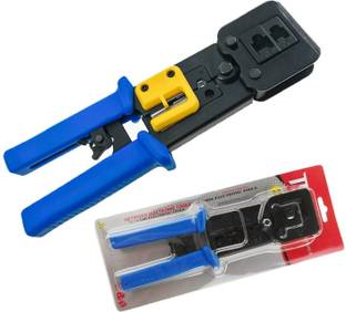 kathiriyas 56 Advance Heavy Duty RJ45 Crimping Tool for Pass Through Connector RJ11 & RJ45 Plugs Manual Crimper