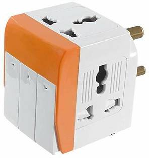 Kedy 3 Sockets 3 Switches 3 Sockets Socket 3 Switches(5A-250V) with Individual Switch and Indicator Extension Spike Buster Fuse Protected Three Pin Plug (Multicolor) Three Pin Plug