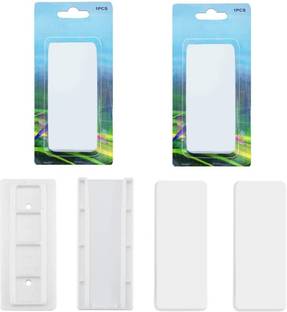 HEXONIQ Power Strip Holder Wall Mount Self-Adhesive Fixator Surge Protector Punch Free Cable Management System for Remote WiFi Router Computer Organize TV Kitchen Home Office Desk Wall (2 Piece) Plug Pin