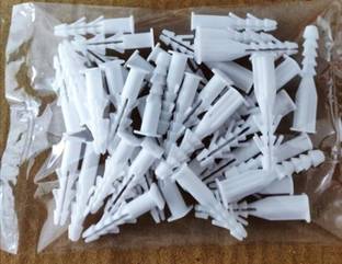 SOLVAR Plastics Wall Plugs 40MM Diameter PVC Plastic Wall Gitti 40MM 50PC WG8 Plug Pin