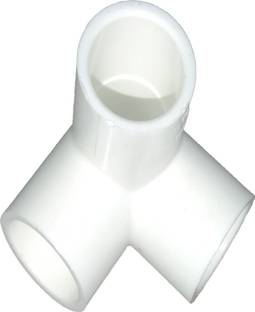 DEHRAN UPVC 3 Way Elbow 3/4" Inch Pipe Fitting for Bathroom and Kitchen Greenhouse 25 mm Plumbing Pipe