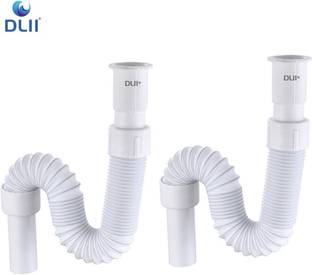 DLII PVC Waste Pipe | Flexible Pipe for Bathroom Wash Basin & Kitchen Sink 300 mm Plumbing Pipe