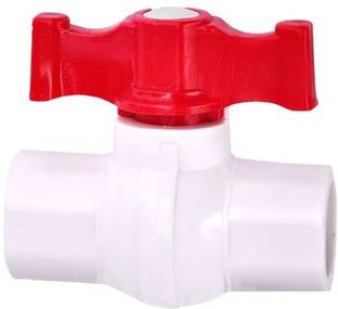 MEDBUDDY 1 Inch UPVC Ball Valve, T-handle Water Shut-Off Valve Non-Threaded 25 mm Plumbing Pipe