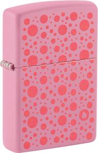 ZIPPO Polka Dot Design Pink Matte Windproof Lighter Pocket Lighter