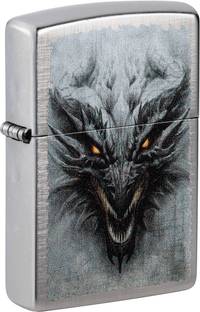 ZIPPO Dragon Design Linen Weave Windproof Lighter Pocket Lighter