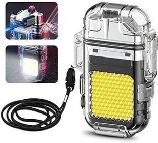CHINCHA New 2in1 Dual Arc Windproof Flameless Cigarette Lighter with Torch Rechargeable POCKET LIGHTER Pocket Lighter