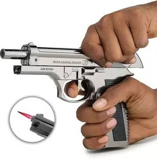 eDUST ® Full Metal Body Gun Lighter With Pull Back Loading System Cast www.myfirstdot.com Pocket Lighter