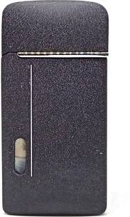 Crokroz Premium Metal Look Black Cigarette Refillable Lighter - Pocket Lighter - Cigarette Lighter Pocket Lighter for Smoking Pocket Lighter