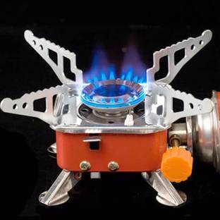 Point Zero Portable Windproof Mini Folding Camping handy Stove Foldable Gas Burner Cooking Iron Gas Lighter