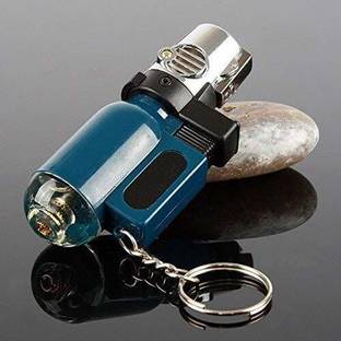 sventertainment CYLINDERICAL SHAPE Stylish Butane Sharp Small Jet Flame Refillable Cigarette Lighter Pocket Lighter