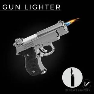 Ala Flame FIRST QUALITY 9mm SMALL PISTOL (WITH STAND) Heavy Plastic M92G Gun Shaped myfirstdot Pocket Lighter