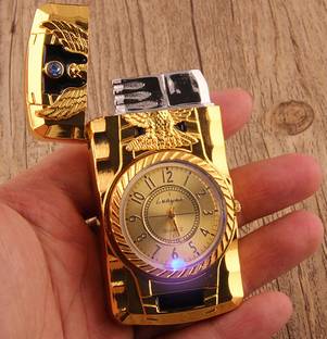 HumBiG ™Jet Torch Lighter Turbo Butane Gas Windproof Lighter Jet Flame Watch Lighter And Flashing Light 4 Colors in Watch | Metal Pocket Pocket Lighter