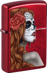 ZIPPO Day of the Dead: Girl Candy Apple Red Windproof Lighter Pocket Lighter