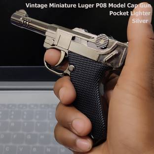 Point Zero Stylish Gun Design Metal And Plastic Body Jet Flame Trigger Gun Pocket Lighter