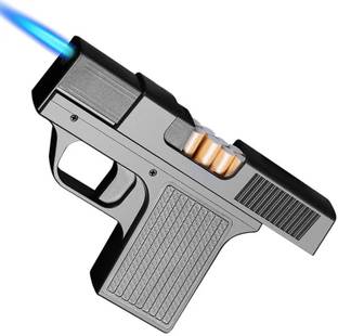 VIOVI Focus Gun Shape Unique Design Cigarette Case With Refillable Lighter I Portable Cigarette Box Pocket Lighter