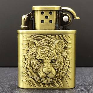Crokroz Stylish Wheel Flame Flip Top Cigarette Pocket Lighter