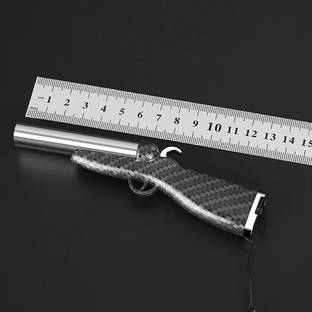 Treasurer 608 Black Leather Cigarette Lighter Black ShotGun Lighter Jet Flame Pocket Size Pocket Lighter