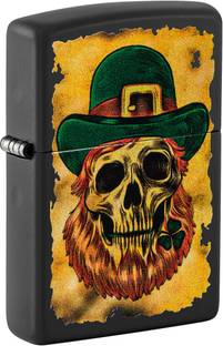 ZIPPO Lucky Map Design Black Matte Windproof Lighter Pocket Lighter