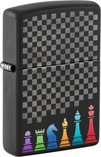 ZIPPO Chess Pieces Design Black Matte Windproof Lighter Pocket Lighter