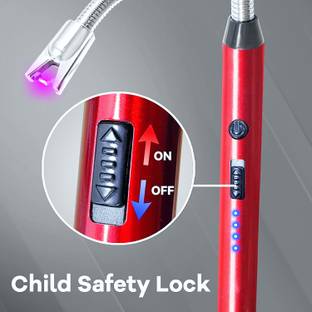 crockdile "InfernoCrest Lighter for Cresting Flame and Supreme Ignition" Aluminium Electronic Gas Lighter Pocket Lighter