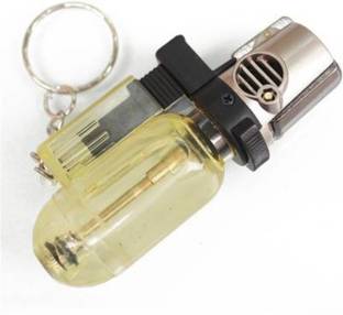 The Craft Store Refillable Cylindrical Shaped Windproof Jet Flame Pocket Cigarette Lighter with Fixed Fire Switch (Without Fuel - Empty Lighter) Visit Website www.myfirstdot.com Pocket Lighter