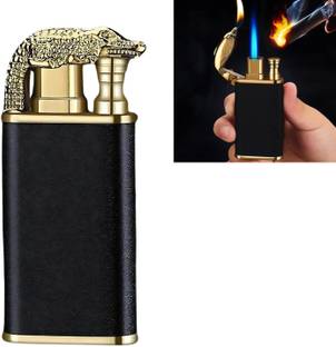 ZARRY Dual Flame Dragon Cigarette Lighter – Refillable Butane Gas Windproof Pocket Lighter