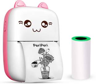 PeriPeri C6 Mini Bluetooth Thermal Printer Inkfree Portable Pocket Printer (Pink) Thermal Printer