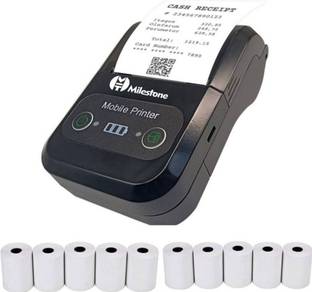Milestone MPT II 58mm Thermal Bluetooth Printer Android POS 2 Inch Receipt Bill Printer with 58mm x 15mtr 10pcs Thermal Roll Thermal Receipt Printer
