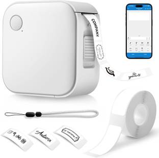 OnlyU Palm-Sized Bluetooth Wireless Label mini Printer|Connect(iOS/Android) Ideal for Home,Office,School&Small Business|Rechargeable 600mAh Inbuilt Battery