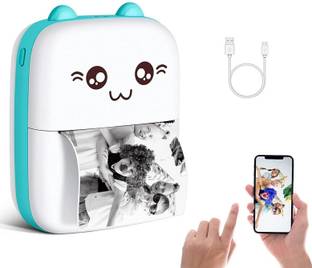 THE MOBILE POINT Portable Label Inkfree Printer for Android&iOS System, Black on White with Roll Thermal printer