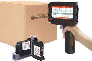 Avant Garde Enterprises AG885512790 Handheld Thermal Inkjet Printer with Black Premium Solvent Ink Cartridge.