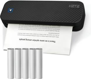 HZTZ A4 Printer Bluetooth Wireless, Inkless Thermal Smart Printer Compatible With Tatoo Printing, Android iOS Smartphone with 5pcs A4 Thermal Roll