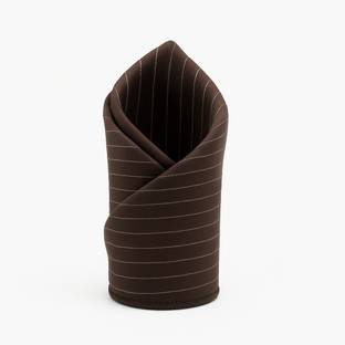 RANDOM STRIPE Striped Poly Satin Pocket Square