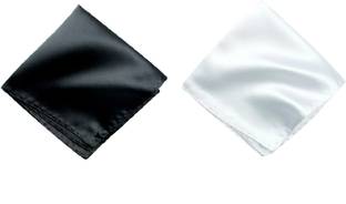 GREYKNOT Solid Satin Blend Pocket Square