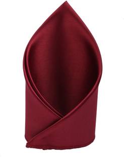 Sorellaz Solid Satin Blend Pocket Square