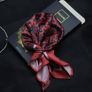 PELUCHE Printed Polyester Blend Pocket Square