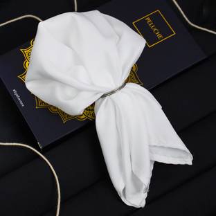 PELUCHE Solid Poly Silk Pocket Square