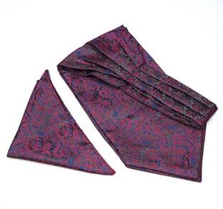 AXLON Self Design Silk Blend Pocket Square