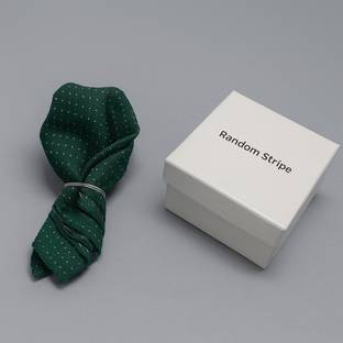 RANDOM STRIPE Polka Print Poly Satin Pocket Square