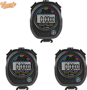 vinesto XL-009B Digital Sports Stopwatch Timer with Compass Pack of 3 Digital LCD Stop Watch