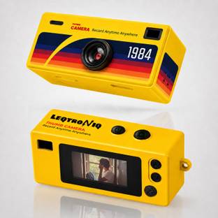 LEQTRONIQ Charm Series Charm Mini Keychain Digital Thumb Camera, Retro Point & Shoot Video