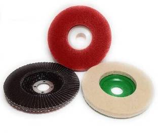 Tulsway Buffing Angle Grinder Wheel Felt Polishing Disc Pad & Flap Wheel (4") Wood Polisher