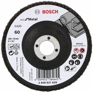 BOSCH 2608621839 BOSCH FLAP DISC 60 GRIT PACK OF 10 Metal Polisher