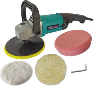 Inditrust Heavy duty 1500W Variable Speed Car Polisher machine with 7inch Wool & Phome Pad WITH 6 MONTHS WARRANTY 100% Copper Winding Vehicle Polisher