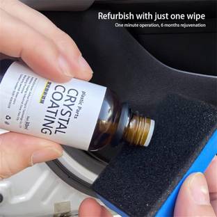 Budwill Liquid Car Polish for Dashboard, Tyres, Leather, Chrome Accent, Bumper, Exterior Crystal Coating Plastic Restorer – Instantly Restore, Protect & Shine Your Car’s Vehicle Interior Cleaner